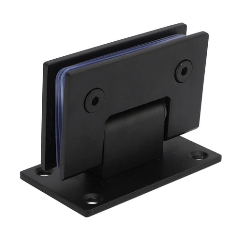 Frameless Glass Shower Door Hinge In Stainless Steel, Dual Direction Close For 8 To 12mm Thick Glass, black matte finish