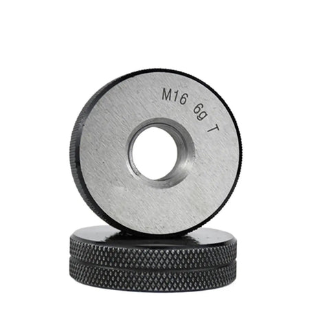 Pro-Grade Thread Ring And Plug Gauge Set For Machinists, Built Tough In GR15 Bearing Steel, shown with M16 6g marking