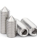 340 Piece Metric Set Screws Kit In 304 Stainless Steel, Allen Head Hex Socket Cone Point Set Screws, Internal Hex Drive Headless Grub Screws
