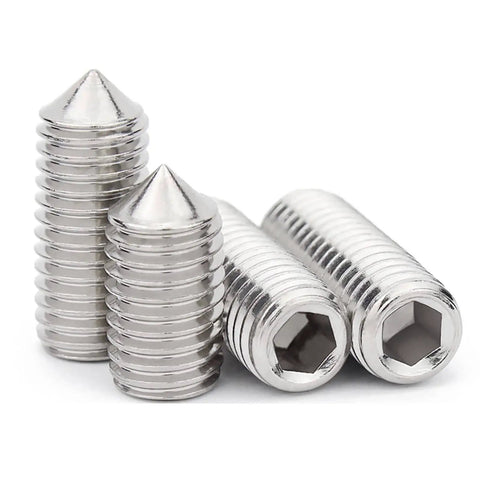 340 Piece Metric Set Screws Kit In 304 Stainless Steel, Allen Head Hex Socket Cone Point Set Screws, Internal Hex Drive Headless Grub Screws