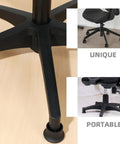 6 Pieces Office Chair Glides Replacement Feet Protectors for Carpet and Hardwood Floors on chair base, non-slip design