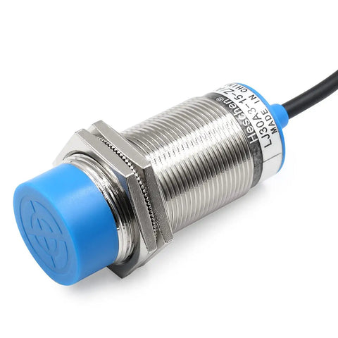 Front view of Inductive Proximity Sensor Switch Non Shield Type 15mm Sensing Distance Model LJ30A3 15 Z AX 10 30VDC 200mA NPN Normally Closed