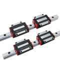 Dual 20mm Linear Guide Rail Kit with Four HGH20CA Blocks for CNC Machines and 3D Printers, Heavy Duty Precision Rail System