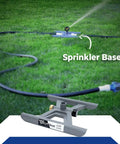 Sprinkler Base For Lawn Irrigation Kit Replacement Part For Low Volume Rotating Sprinklers in a garden setting