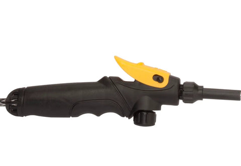 Close-up of black nozzle on One Gallon Bleach And Chemical Sprayer For Lawns And Gardens Tough Grime Buster For Decks Siding And Concrete