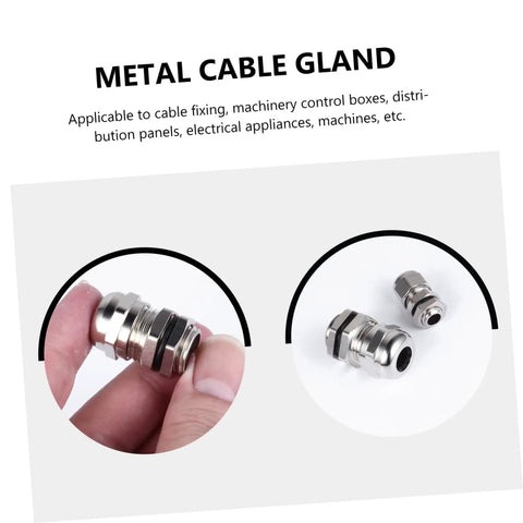 Close-up of 5 Pack Waterproof Cable Glands Joint Kit For Wire Sealing Durable Metal Glands For Wire Fixing And Easy Install