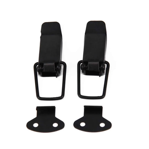 Two Pack Front Bumper Hook Lock Clips Universal Quick Release Bumper Trunk Clips Self Adhesive Fasteners For Cars And SUVs Durable Iron Build Keeps Panels Tight And Lids From Rattling