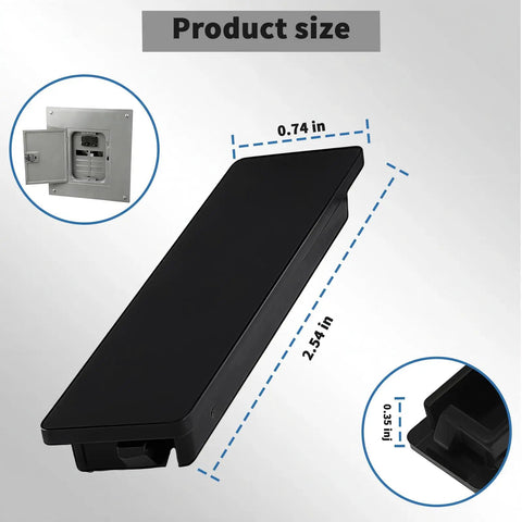 QO Circuit Breaker Filler Plates 10 Pack For Electrical Panels No Mess Install Dust Proof Shield Against Live Components Keeps Panels Safe And Neat Ideal For Replacement Regulatory Compliance And Debris Prevention In Home Or Workshop Electric Panels, 0.74 in black thermoset plastic