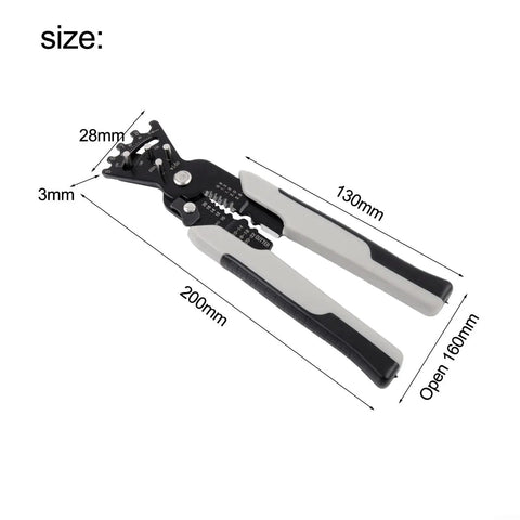 Five Function Electrician Hand Tool With Wire Cutter, Insulation Stripper, Built In Wrench, Angle Bending Scale, Quick Grip Design