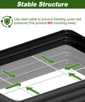 Tool Free Raised Garden Bed Kit 3x3x1ft For Outdoors Snap Together No Tools Needed Rustproof PP Planter Box stable structure