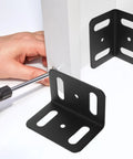 Installing Sturdy L Shape Metal Brackets For Wood Shelves And Furniture 4 Pack Heavy Duty Right Angle Corner Braces