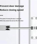 Automatic Door Closer For 20-40 Kg Doors, Adjustable Spring Closing Device, with no slam quiet soft close hardware visible