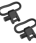 Rock Hard Rifle Sling Swivels 1.25 Inch QD Two Point Mount crafted smooth from aircraft aluminum and steel matte black quick detach hardware set.