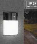 Super Bright Dusk To Dawn Led Wall Pack Lights For Outdoor Security on wet wall showing IP65 waterproof feature