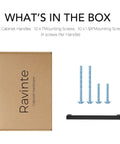 What's in the box with Five Pack Six And A Quarter Inch Square Cabinet Handles Matte Black Stainless Steel Drawer Pulls