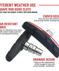 Six Pairs Bike Brake Pads With Hex Nuts And Spacers For Cruiser Mountain Bikes And MTB, showing curved and wear-resistant design