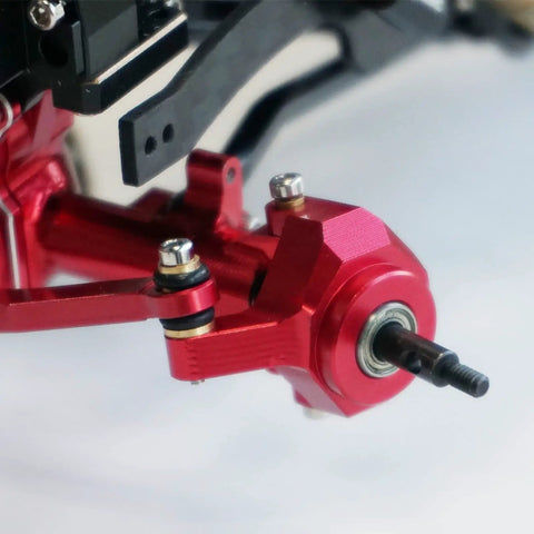 Close-up of Two Piece Steel Front Axle Drive Shaft CVD Set for Axial SCX24 C10 JLU Bronco Gladiator Deadbolt Upgrades Parts