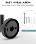 Matte Black Towel Hooks 4 Pack For Bathrooms Screw In Wall Mounted Stainless Steel Towel Hangers With Drill Hole Installation kit