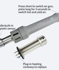 Hot Air Soldering Station With 1000W Power, ST862D handle and nozzle with plug-in heating element visible