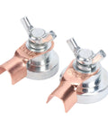 Rugged Magnetic Grounding Clamp Built With Strong Brass And Stainless Steel For Welding Jobs, featuring secure grip design.