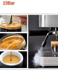 Semi Automatic Espresso Machine With 19 Bar Pressure Dual Temperature Control Steam Milk Frother brewing coffee