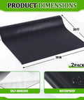Premium Heavy Duty 50 Mil EPDM Rubber Roofing Membrane 39 By 20 Feet Black Two Roll, showcasing dimensions of 39in x 20ft.