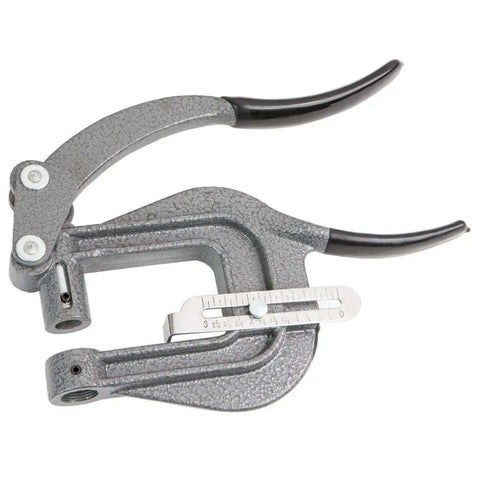 Deep Throat Sheet Metal Punch Kit With Six Die Sizes For Rivet Holes, Hand Punch Tool, durable construction, 5/8 inch jaw opening