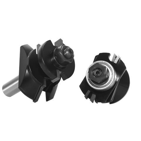 Top Shelf V Joint Tongue And Groove Router Bit Set Two Piece Half Inch Shank Carbide Tipped Shaker Door Rail Stile Cutters showcased.