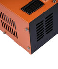 Rock Solid Heavy Duty High Pressure Portable Pcp Air Compressor Pushes Hard To 4500 Psi With Brushless Motor, close-up of casing and display.