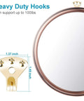 Solid As A Rock 10 Piece Heavy Duty Picture Hangers And Frame Hooks Supporting Up To 100 Pounds for mirror with gold hook details.