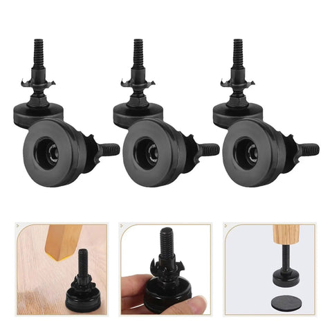 15Pcs Heavy Duty Furniture Levelers Replacement Metal Leveling Feet For Stable Installations On Uneven Floors, Eliminating Wobble, Vibration, And Noise With Smooth, Quiet Performance, black metal screw feet
