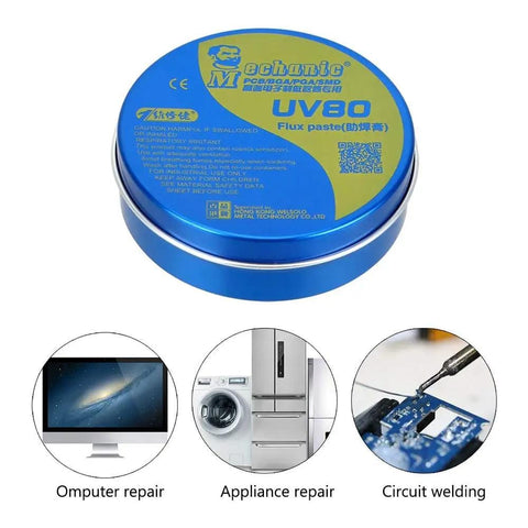 MCN UV80 Paste Flux No Clean Soldering Tin for PCB BGA PGA SMD Use With Electric Soldering Iron Welding Flux