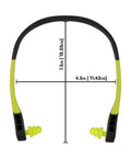 Wave Banded Ear Plugs With Flexible Neckband For Easy Access Gray Yellow Noise Reduction To 22dB Solid Hearing Protection