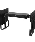 Foldable Garden Kneeler Seat With Tool Pouches Adjustable Height Gardening Stool Bench in black with carbon steel frame and EVA pad