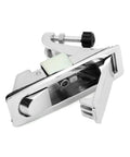 Eight Pack Zinc Alloy Compression Latch Locks Featuring Slick Trigger Action And Flush Silver Finish, single latch view for heavy duty toolboxes.