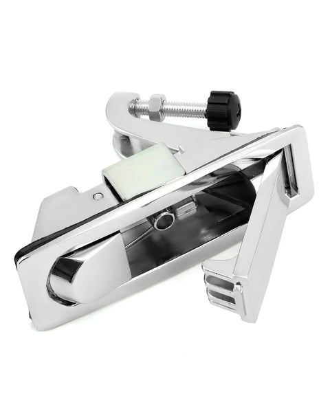 Eight Pack Zinc Alloy Compression Latch Locks Featuring Slick Trigger Action And Flush Silver Finish, single latch view for heavy duty toolboxes.