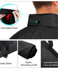 Heavy Duty Waterproof Rain Suit For All Weather Lightweight Breathable Rainwear with concealed hood and elastic cuffs