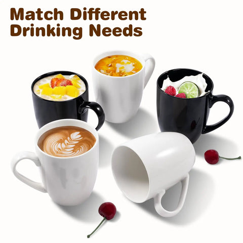 Huge 16 Ounce Ceramic Coffee Mugs 4 Pack White Set Durable Stoneware Cups For Coffee Tea Heat Retention Chip Resistant Easy Clean