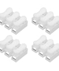Four Pro Grade Heavy Duty Quick Connector Cable Clamp Terminal Blocks with Spring Steel Contacts, Flame Retardant Plastic Housing