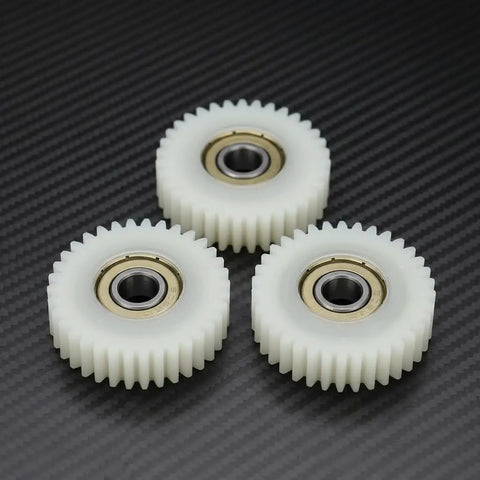3 Pack 36 Teeth 38mm Nylon Motor Gear For Electronic Motors Clutch Systems, placed on textured surface