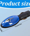 Gas Saver For Cars And Trucks With Smart Magnetic Retuning Tech, Instant Fuel Efficiency Boost shown in blue with size dimensions