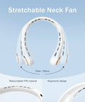 Dope Portable Neck Fan With 4000mAh Battery, Rechargeable Hands Free Personal Cooling Fan shown with ergonomic design
