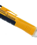 Non-Contact Voltage Tester 50-600V CAT IV 600V NCVT With LED Indicator, yellow and black pen-style design