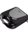 Heavy Duty 1400W Panini Press Grill With Nonstick Coating Hot Sandwich Maker Stainless Steel black lid design