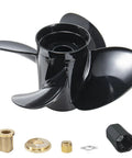 Beefed Up Aluminum Boat Propeller For Mercury Outboards 40 To 140HP, 13 Inch Diameter, 19 Inch Pitch, 4 Blades, 15 Spline