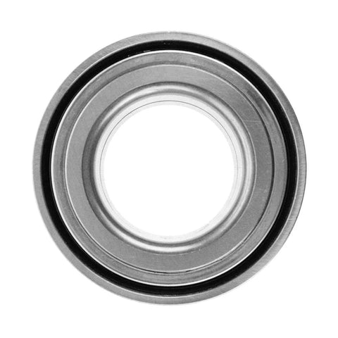 Front Wheel Bearing Replacement Kit, 2 Pc Set For Hyundai Sonata 2002 2013, Kia Optima 2002 2013, Kia Sportage 2005 2014, Hyundai Tucson 2005 2014, Mitsubishi Diamante 1992 2004, Precise Fit, Smooth Rotation, Built To Last, shown from top view.