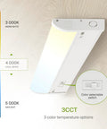 Dimmable 9 Inch Under Cabinet LED Lights For Kitchen No Fuss Easy Install, 3W 202 Lumens, Three Color Temps, wall mounted