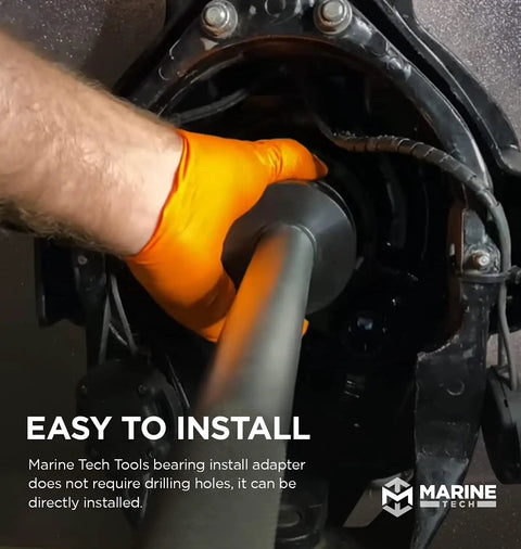 Using Mercruiser Gimbal Bearing Alignment And Install Kit With Alignment Tool And Drive Shaft Receiver Adapter in boat maintenance