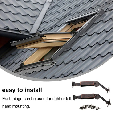 4 Piece Universal Lid Support Hinges Built Tough Partial Wrap Cabinet Hinges With Soft Close for wooden boxes, open roof hatch view