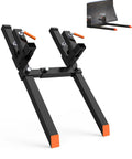 Beefy 43 Inch 2000 Lbs Heavy Duty Pallet Forks For Loader Bucket Skid Steer Tractor shown with adjustable stabilizer bar